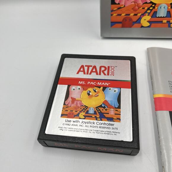 Ms. Pac-Man (Atari 2600, 1988) Game, Box & Manual - CIB CX 2675 - Picture 7 of 10